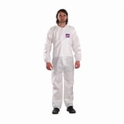 Microchem Collared Coverall,Serged,L,PK25 WH15-S-92-100-04
