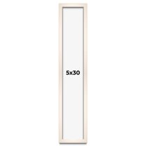 5x30 Frame White Wheat Solid Wood Picture Frame | Moulding Width 0.75 Inches | Interior Depth 0.5