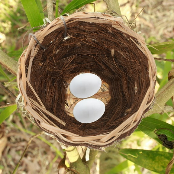 FRCOLOR Woven Straw Bird Nest for Parrot Cage Warm Bed for Parakeet Hanging Birdhouse Outdoor Nesting Box Breeding Nest 1 Set