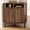 Brown, variant on Joyyskill Fluted Corner Cabinet with Storage, Modern Floor Cabinets with Adjustable Shelf & Metal Legs Wooden Narrow Cabinet Organizer, Natural Oak