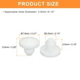 thumbnail image 2 of Unique Bargains Lot de 50 Bouchons en Silicone, Bouchons Ronds en Caoutchouc pour Trou de 3,5 mm, Blanc, 2 of 6