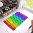 thumbnail image 3 of MKHERT Empty Rainbow Colored Wood Background Doormat Rug Home Decor Floor Mat Bath Mat 23.6x15.7 inch, 3 of 3