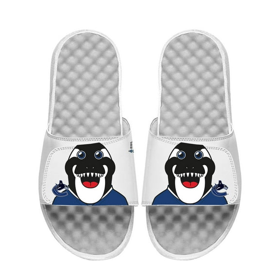 Youth ISlide White Vancouver Canucks Team Mascot Slide Sandals