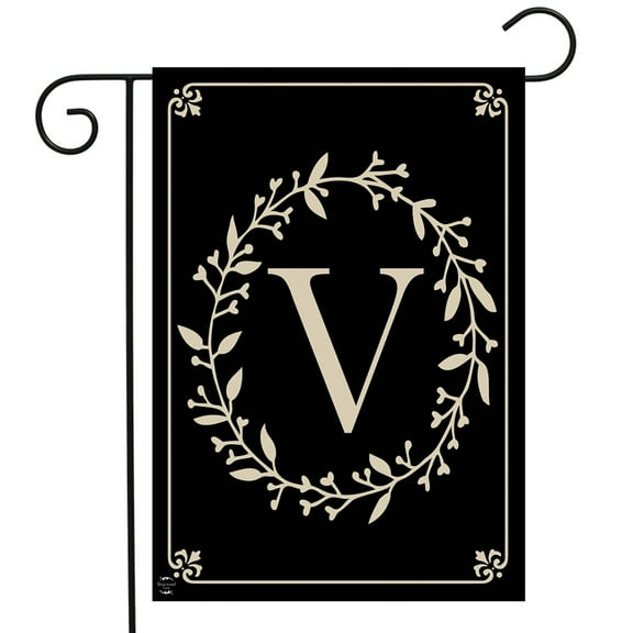 Briarwood Lane Classic Monogram Letter V Garden Flag