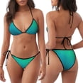 thumbnail image 6 of Zufioo Green Turquoise Teal for Women's Bikini Set,High Elastic Swimsuit and Swim Trunks Two-piece Set-Removable Chest Pad,Strap Style,Pool and Beach Swimwear-Large, 6 of 7