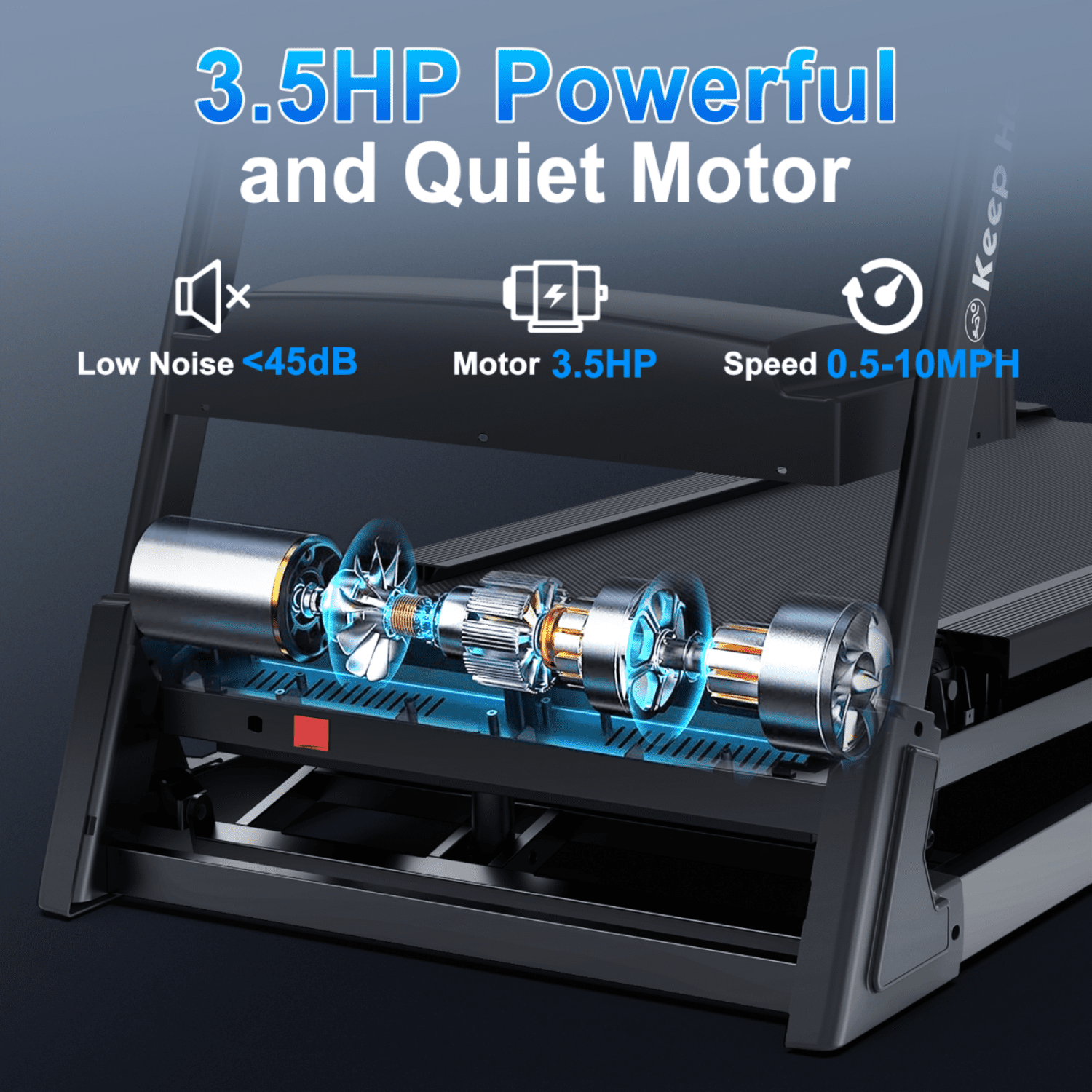 Electric Treadmill with Automatic Incline, 3.5HP Motor, 400LB Capacity, Bluetooth MP3, Shock Absorption, Foldable, APP Integration, 12 Training Programs, LCD Display