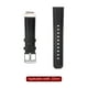 thumbnail image 2 of Rápido Desenganche Auténtico Cuero Reloj Banda 22mm Ancho Flor Vaca Cuero Reloj Correa para Hombres y Mujeres, Negro y Plata Tono, 2 of 8