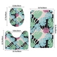 thumbnail image 2 of Bathroom Rugs Sets 3 Piece - Banana leaves_C Absorbent Non Slip Bath Mats, U-Shape Toilet Lid Cover, Contour Mat, Soft Washable Shower Mats Bath Rug Mat for Bathroom Tub Toilet, 2 of 7