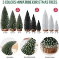 thumbnail image 5 of Ayieyill 9Pcs Mini Christmas Trees Christmas Decor Artificial Christmas Decorations with 4 Sizes, Christmas Tree Bottle Brush Trees Christmas Table Decorations (Green Silver Black), 5 of 7