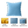 thumbnail image 3 of Paquete de 2 fundas de almohada de chenilla suave con pompones de 18.0 x 18.0 in, 3 of 5