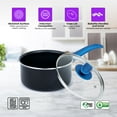 thumbnail image 3 of YBM Home Classic Nonstick Saucepan, Covered, Stay-Cool Handles, Soup Pot, Cooking Pot, Oven Broiler Safe 350F, Kitchen Compatible Induction and All Cooktops, Dishwasher Safe, 3.5 Quart, Black, 3 of 6