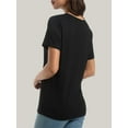 thumbnail image 5 of Womens Tops Short/Long Sleeve T-Shirts Fitted Crewneck Tee, 5 of 6