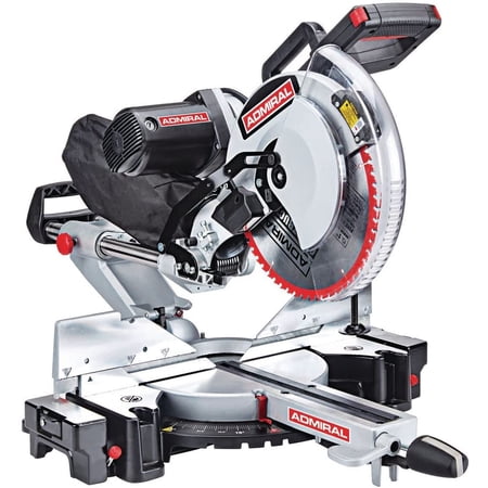 12 In. Dual-Bevel Sliding Compound Miter Saw with Laser and Work Light 15AMP Motor (Blade sold separately)