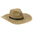 thumbnail image 2 of Wide Brim Straw Hat for Men UV Sun Protection Summer Decorative, 2 of 8
