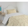 thumbnail image 4 of Ambesonne Beige Quilted Bedspread Set 2 Pcs, Retro Art Nouveau, Twin Size, Beige Redwood, 4 of 6