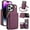 Dark Purple, variant on Crossbody Wallet Case for iPhone 14 Pro, RFID Blocking Zipper Handbag Purse Flip Cover, Kickstand Folio Case Card Slots Holder Wrist Strap Lanyard