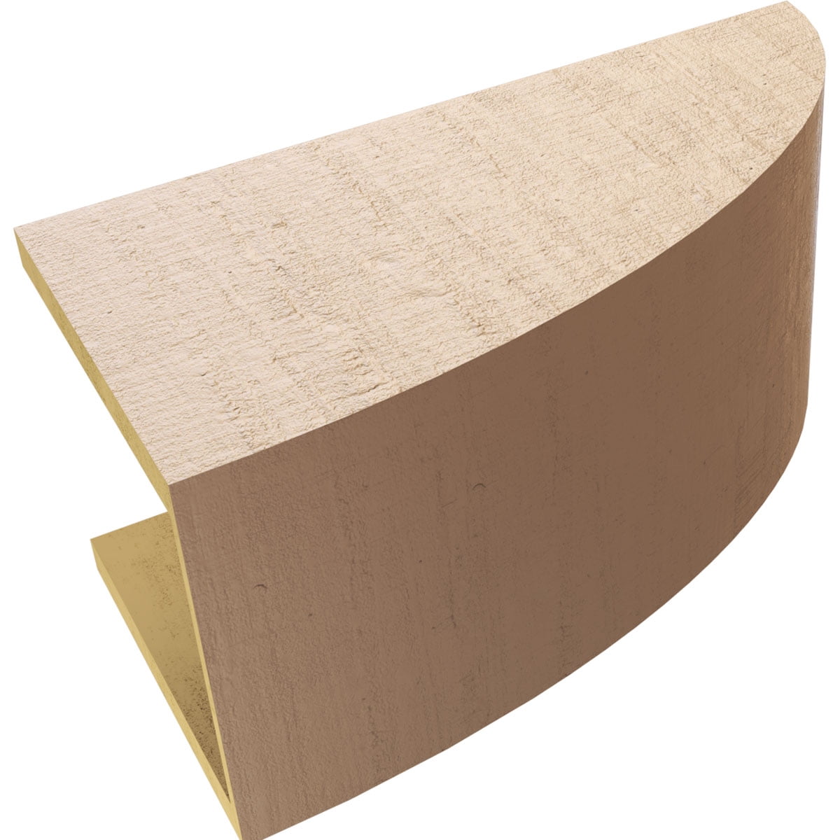 10"W x 20"D x 10"H Wide Durham Rough Cedar Woodgrain TimberThane Corbel, Primed Tan