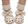 thumbnail image 4 of Aayomet Shoes Hollow Out Bowknot Toddler Shoes First For 018M Walkers Princess Sandals Girls Sandals for Girls Age 3,Beige 4, 4 of 4