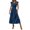 Blue, variant on Bohemian Maxi Dress for Women Ruffle Hem Sleeveless Square Neck Casual Beach Vacation Long Sun Dresses, Red XXL