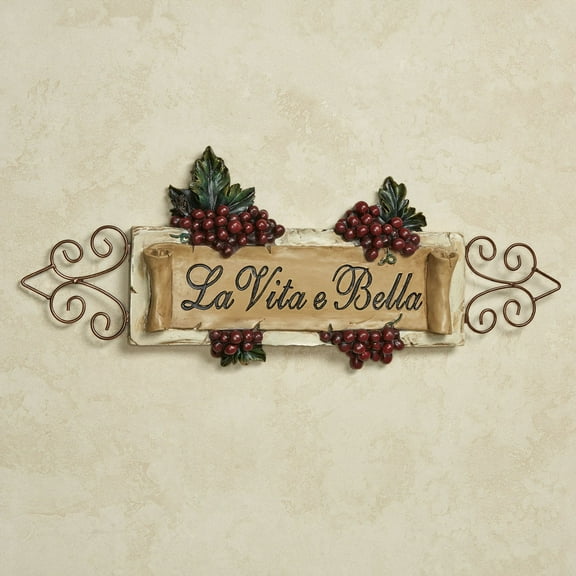 La Vita e Bella Wall Plaque - Vintage