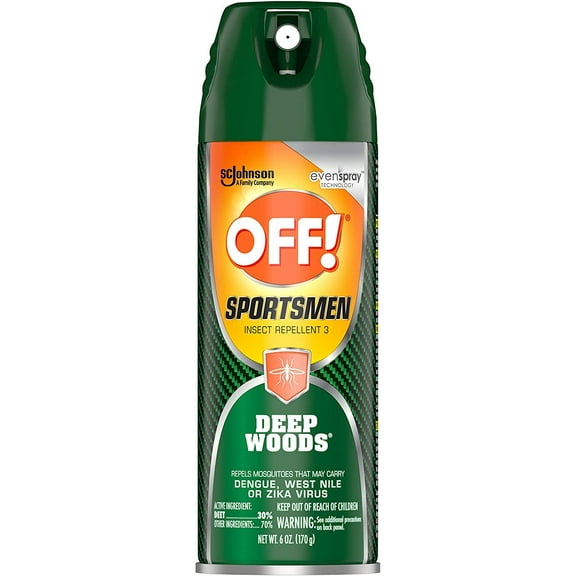 OFF! Deep Woods Sportsman Insect Repellent Aerosol Spray - Outdoor Use - 3 Pack, 6 oz Each