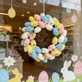 thumbnail image 3 of Easter Egg Wreath for Front Door, Colorful Artificial Egg Garland Wall Decor with Farmhouse Spring Style 13 in, 3 of 9