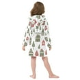 thumbnail image 7 of FORMRS Niños Bathrobe Unisex Hooded Robe Soft Plush Pajamas Sleepwear, Size 7-9T, Green Christmas House, 7 of 7