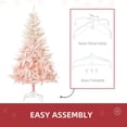 thumbnail image 4 of Árbol de Navidad HOMCOM de 7 pies, abeto artificial sin iluminación, rosa, 4 of 9