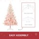thumbnail image 4 of Árbol de Navidad HOMCOM de 7 pies, abeto artificial sin iluminación, rosa, 4 of 9