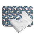 thumbnail image 6 of Yiaed Cute Rabbit Floral Print Bathroom Mat Set 2 Pieces Mat Anti-Skid Pad Ultra Soft and Absorbent Bathroom Bath Mat Contour Bath Rugs for Toilet Base, 6 of 6