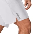 thumbnail image 6 of FRSASU Men's Casual Sweat Shorts 7" Athletic Running Lounge Drawstring Workout Gym Lightweight Shorts with Pockets White, 6 of 7