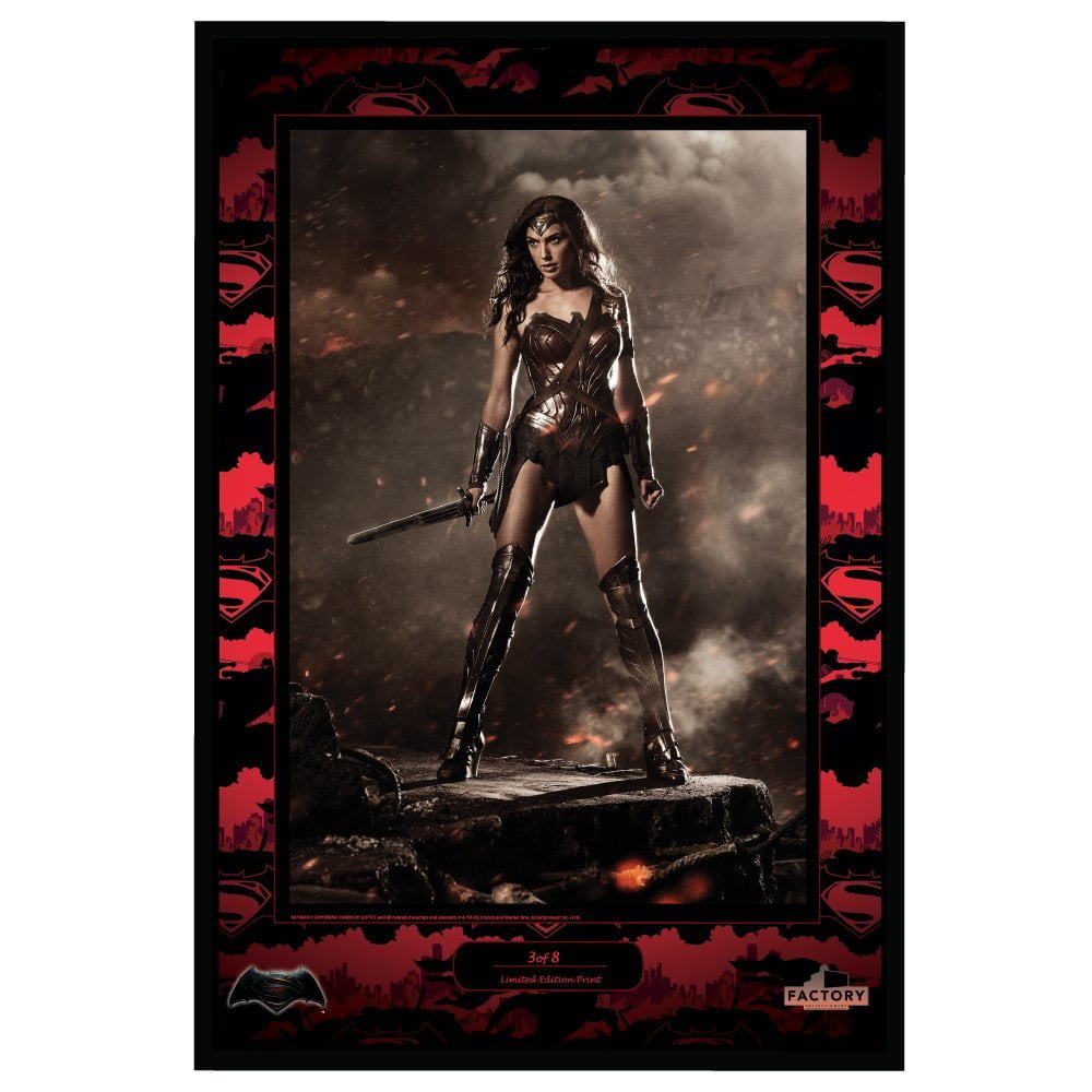 Batman v Superman: Dawn of Justice Lithographic Print Set with Wonder Woman  