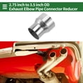 thumbnail image 2 of Adaptador de tubo reductor concéntrico de codo de doblado de escape mandrel de 2.75 a 3.5"OD, 2 of 7
