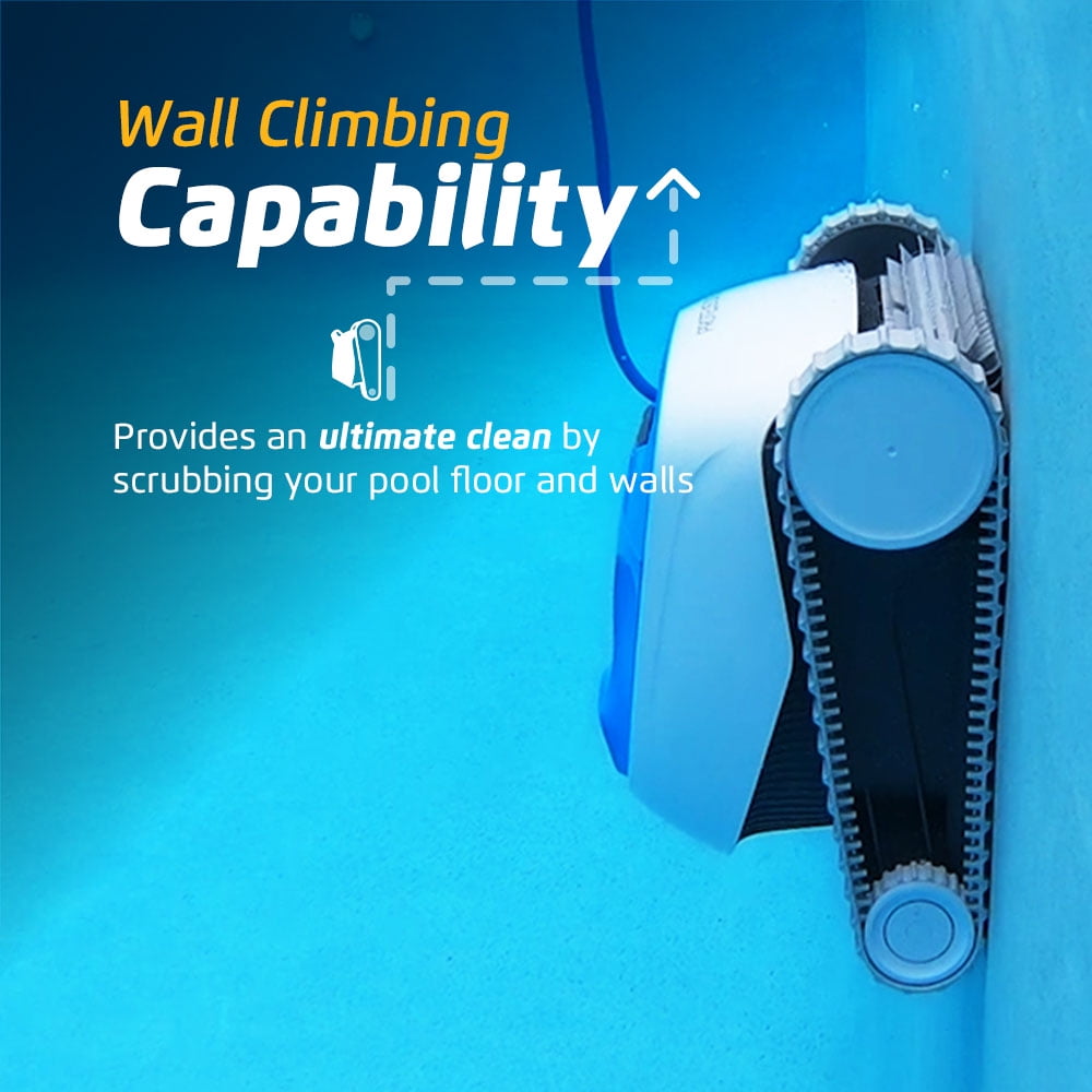 Restored Dolphin Proteus DX3 Automatic Robotic Pool Vacuum Cleaner, Wall Climbing, Active Scrubber Brush, Ideal for In-ground Pools up to 33 FT in Length (Refurbished)