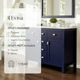 thumbnail image 7 of Totti Artemis 44 inch Blue Transitional Double Sink Bathroom Vanity, 7 of 7