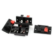 5pcs 2 Way Jack Spring Push Release Connector Plate Speaker Terminal Strip Block