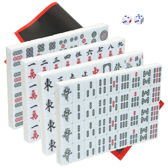 1 Ensemble Mini Mah-Jong Ensemble Tuiles de Mah-Jong Portables Jeu de Mah-Jong Chinois de Voyage