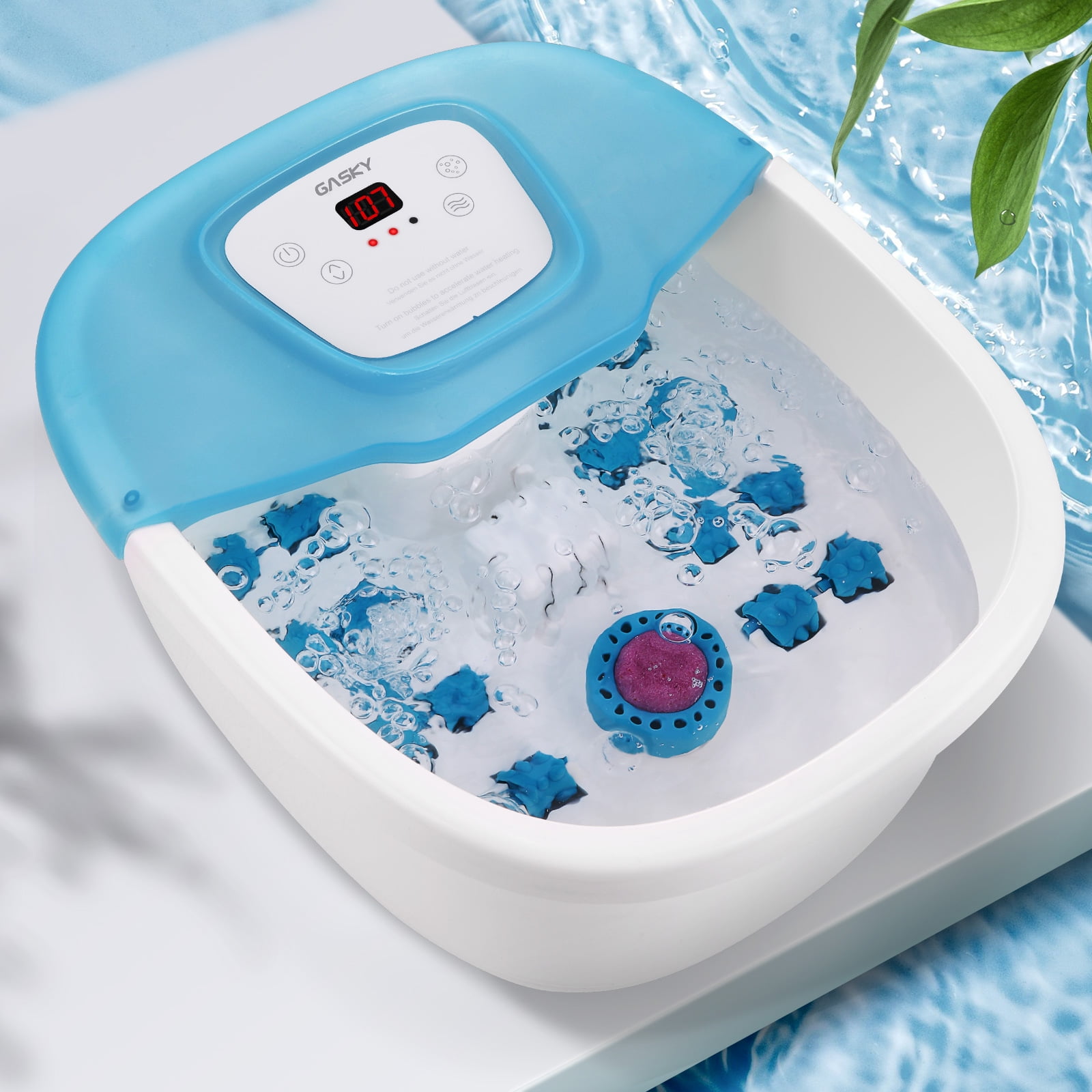 Gasky Foot Bath Massager Adjustable Temperature Foot Soaking Bath Basin