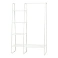 thumbnail image 6 of IRIS USA Clothes Rack with 4 Metal Shelves, Freestanding for Hanging Clothes, Easy to Assemble, Standing Metal Sturdy Garment and Accessories Rack, Small Space Storage Solution, White, 6 of 8