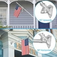 thumbnail image 4 of Maoww Support de Drapeau à Double Embouchure Matériau Résistant à la Rouille Accessoires de Mât de Drapeau Robustes et Durables 2 Angles Noir, 4 of 6