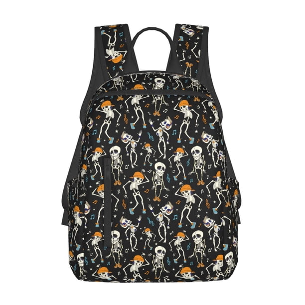 Balery Dancing Skeleton Party Mochila Ligera para Hombres y Mujeres – Resistente y Impermeable, Ideal para la Escuela, el Trabajo, los Viajes y el Uso Diario