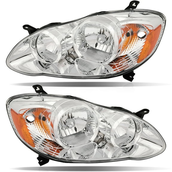 ECCPP Headlights Assembly For Toyota Corolla 2003-2008 Driver and Passenger Side