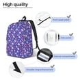 thumbnail image 4 of Bixox colorful Skull flower leaf Printing Canvas Backpack Lightweight Casual Travel Backpack School Backpack Fits 15.6 Inch Notebook, 4 of 5