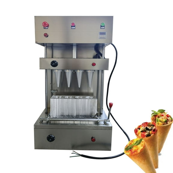 Pizza Cone Forming Machine Commercial Four-Headed Pizza Cone Forming Maker with 4 Threaded Dies