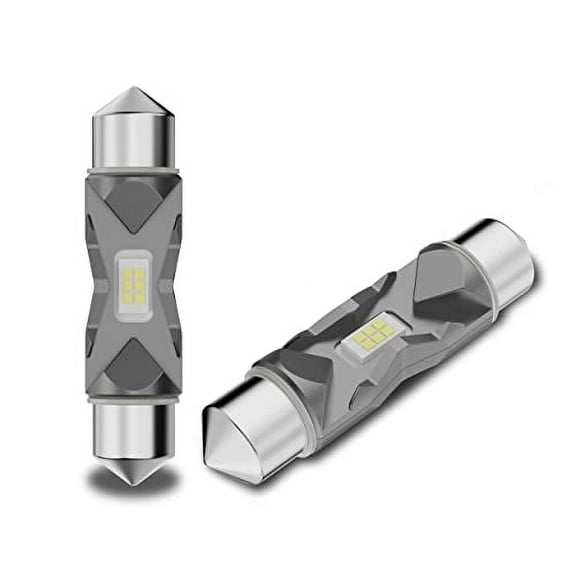 Alla Lighting 41mm 578 211-2 LED Bulbs CAN-Bus Festoon, 6000K Xenon White Interior Lights Map Lights, Dome Lights, Trunk Lights, Door Lights Super Bright 12V 212-2 6413 6429