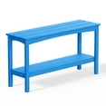 thumbnail image 5 of WestinTrends 55" Outdoor Patio HDPE Adirondack 2-Tier Shelf Console Table, Pacific Blue, 5 of 16