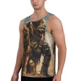 thumbnail image 2 of Balery desert Man Shepherd Dog Pattern Men's Workout Tank Top Gym Muscle Tee Fitness Bodybuilding Sleeveless T Shirt Quick Dry Fit Muscle Tank Top Slim-Fit Tank-X-Large, 2 of 7