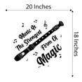 thumbnail image 4 of Music Wall Decal Classsical Flute Silhouette with Musical Notations Bedroom Wall Decal for Children Instrument Cute Themed Room Decal - Size: 20 In x 18 In, 4 of 5