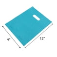 thumbnail image 2 of SSWBasics Teal Blue Plastic Merchandise Shopping Bags with Die Cut Handles - Lightweight, 2 of 7