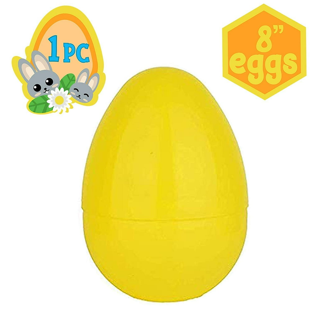 Playoly 1 Yellow Jumbo Fillable Plastic Easter Egg Hunt Party Supply